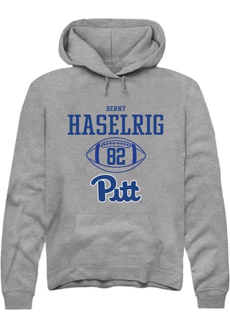 Benny Haselrig Rally Mens Graphite Pitt Panthers NIL Sport Icon Hooded Sweatshirt