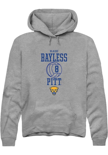 Blaire Bayless Rally Mens Graphite Pitt Panthers NIL Sport Icon Hooded Sweatshirt