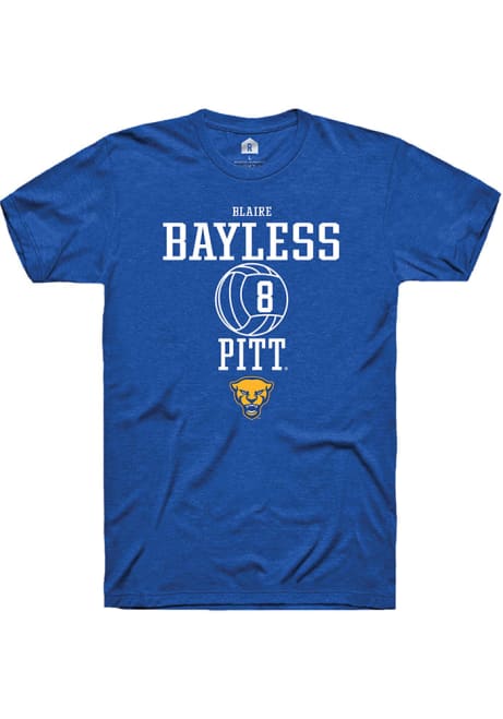 Blaire Bayless Blue Pitt Panthers NIL Sport Icon Short Sleeve T Shirt