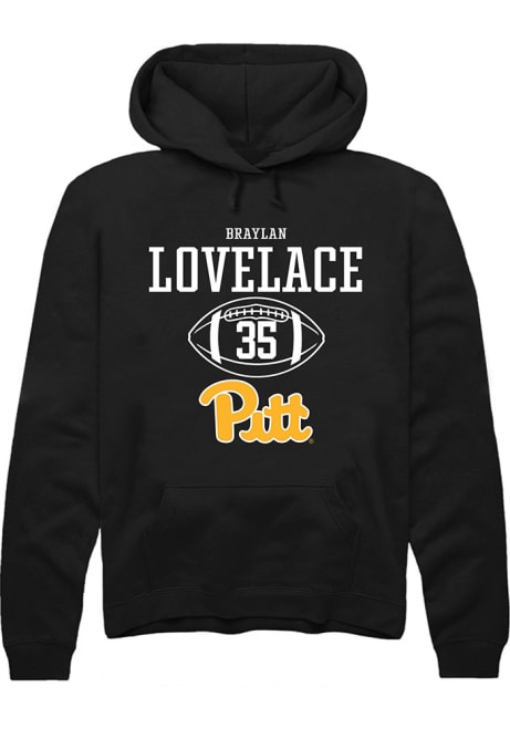 Braylan Lovelace Rally Mens Black Pitt Panthers NIL Sport Icon Hooded Sweatshirt