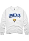 Main image for Braylan Lovelace Rally Mens White Pitt Panthers NIL Stacked Box Crew Sweatshirt
