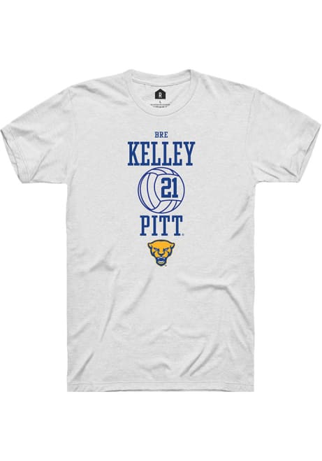 Bre Kelley White Pitt Panthers NIL Sport Icon Short Sleeve T Shirt