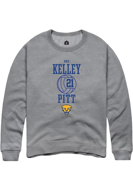 Bre Kelley Rally Mens Graphite Pitt Panthers NIL Sport Icon Crew Sweatshirt