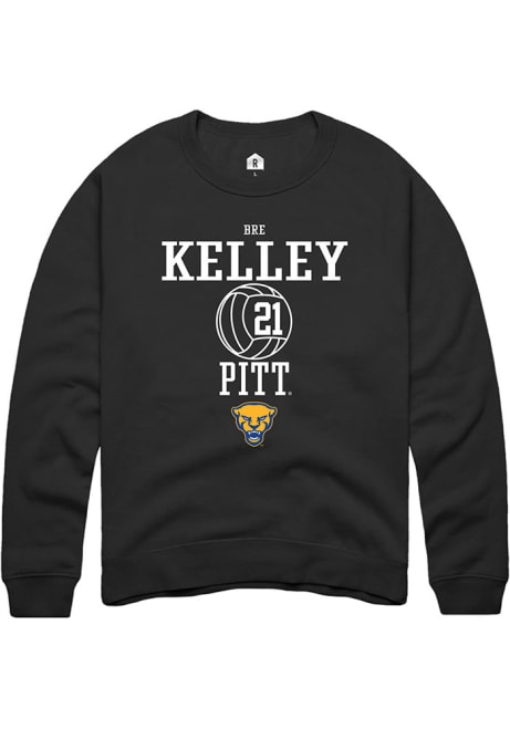 Bre Kelley Rally Mens Black Pitt Panthers NIL Sport Icon Crew Sweatshirt