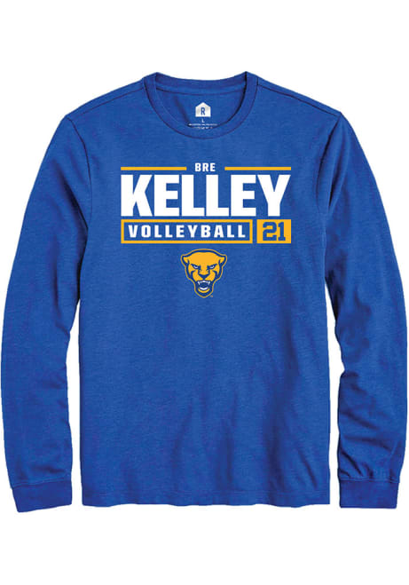 Bre Kelley Rally Mens Blue Pitt Panthers NIL Stacked Box Tee