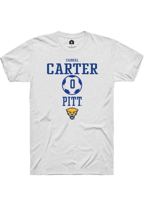 Cabral Carter White Pitt Panthers NIL Sport Icon Short Sleeve T Shirt