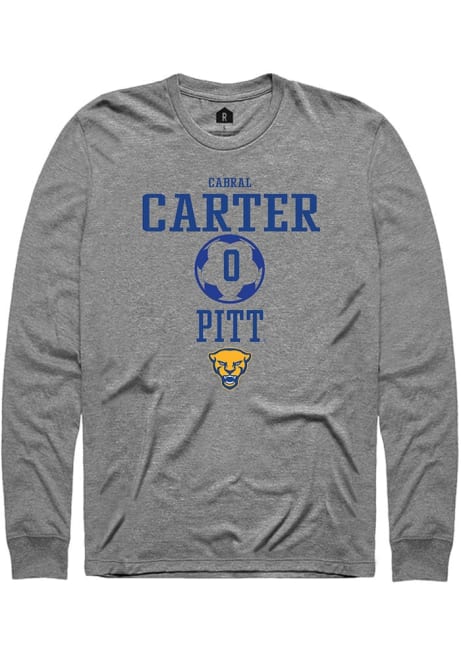 Cabral Carter Rally Mens Graphite Pitt Panthers NIL Sport Icon Tee