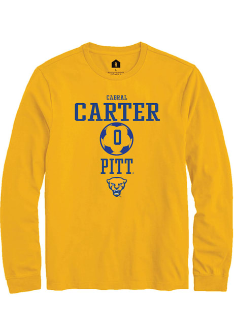 Cabral Carter Rally Mens Gold Pitt Panthers NIL Sport Icon Tee