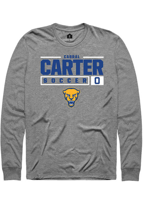 Cabral Carter Rally Mens Graphite Pitt Panthers NIL Stacked Box Tee