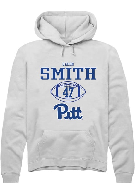 Caden Smith Rally Mens White Pitt Panthers NIL Sport Icon Hooded Sweatshirt