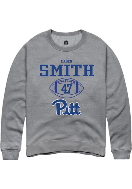 Caden Smith Rally Mens Graphite Pitt Panthers NIL Sport Icon Crew Sweatshirt