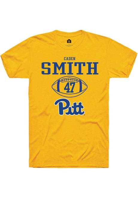 Caden Smith Gold Pitt Panthers NIL Sport Icon Short Sleeve T Shirt