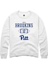 Main image for Cruce Brookins Rally Mens White Pitt Panthers NIL Sport Icon Crew Sweatshirt