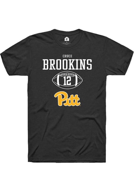 Cruce Brookins Black Pitt Panthers NIL Sport Icon Short Sleeve T Shirt