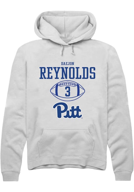 Daejon Reynolds Rally Mens White Pitt Panthers NIL Sport Icon Hooded Sweatshirt