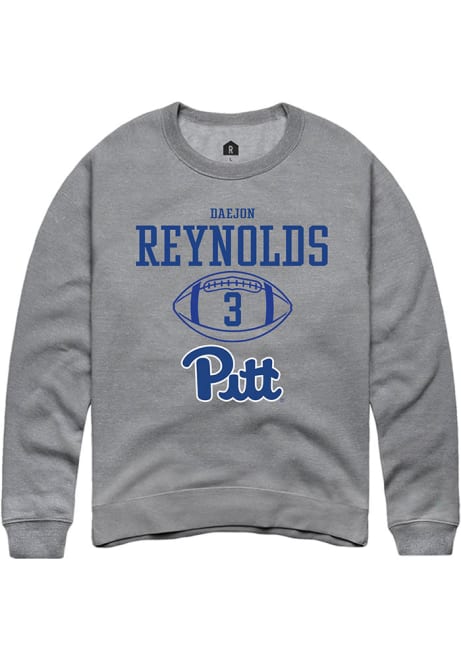 Daejon Reynolds Rally Mens Graphite Pitt Panthers NIL Sport Icon Crew Sweatshirt