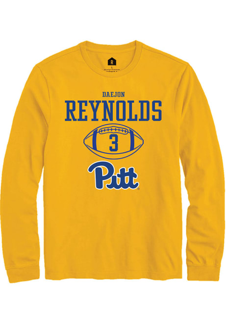 Daejon Reynolds Rally Mens Gold Pitt Panthers NIL Sport Icon Tee