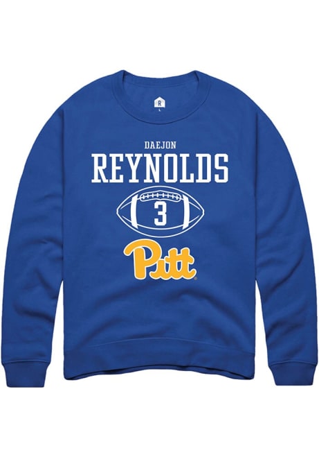 Daejon Reynolds Rally Mens Blue Pitt Panthers NIL Sport Icon Crew Sweatshirt