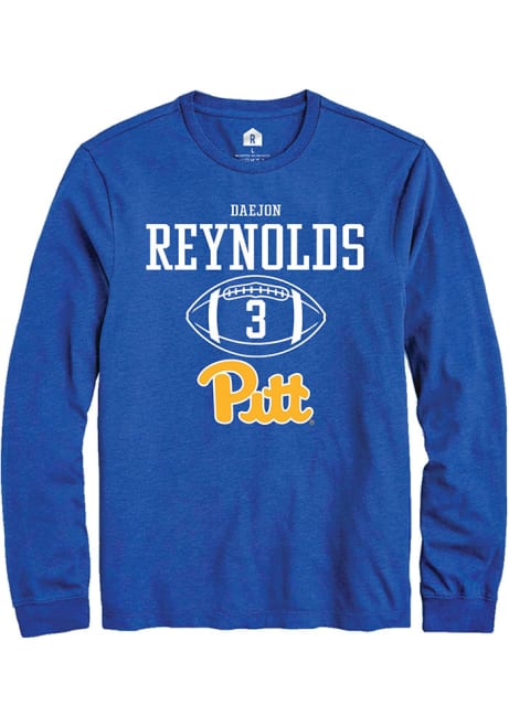 Daejon Reynolds Rally Mens Blue Pitt Panthers NIL Sport Icon Tee