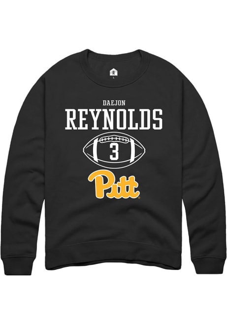 Daejon Reynolds Rally Mens Black Pitt Panthers NIL Sport Icon Crew Sweatshirt