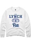 Main image for David Lynch Rally Mens White Pitt Panthers NIL Sport Icon Crew Sweatshirt