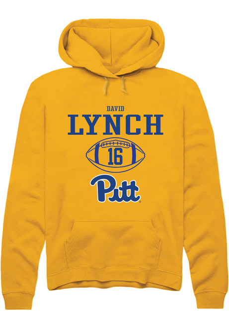 David Lynch Rally Mens Gold Pitt Panthers NIL Sport Icon Hooded Sweatshirt