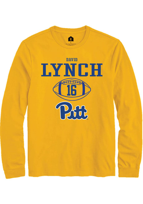 David Lynch Rally Mens Gold Pitt Panthers NIL Sport Icon Tee