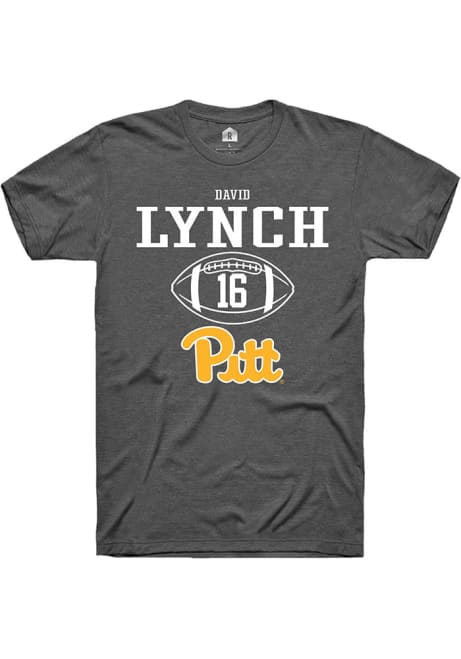 David Lynch Dark Grey Pitt Panthers NIL Sport Icon Short Sleeve T Shirt