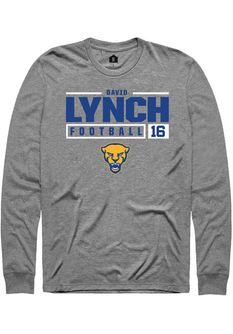 David Lynch Rally Mens Graphite Pitt Panthers NIL Stacked Box Tee