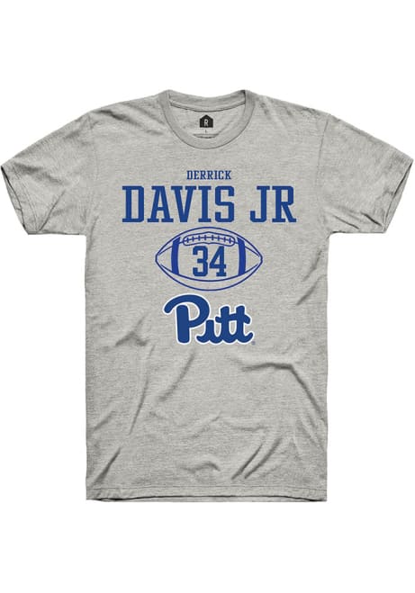 Derrick Davis Jr Ash Pitt Panthers NIL Sport Icon Short Sleeve T Shirt