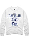 Main image for Derrick Davis Jr Rally Mens White Pitt Panthers NIL Sport Icon Crew Sweatshirt