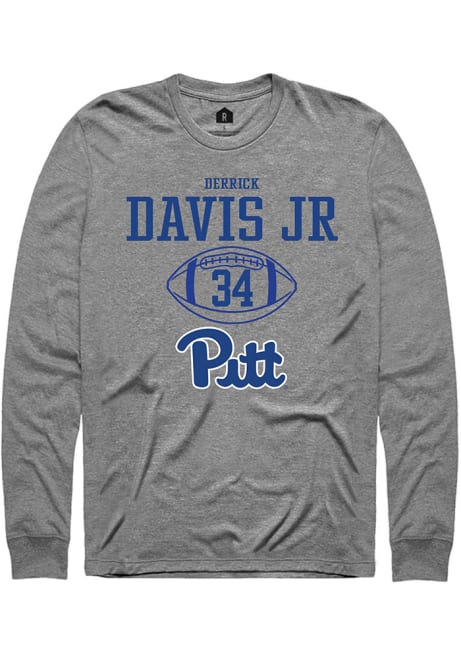 Derrick Davis Jr Rally Mens Graphite Pitt Panthers NIL Sport Icon Tee