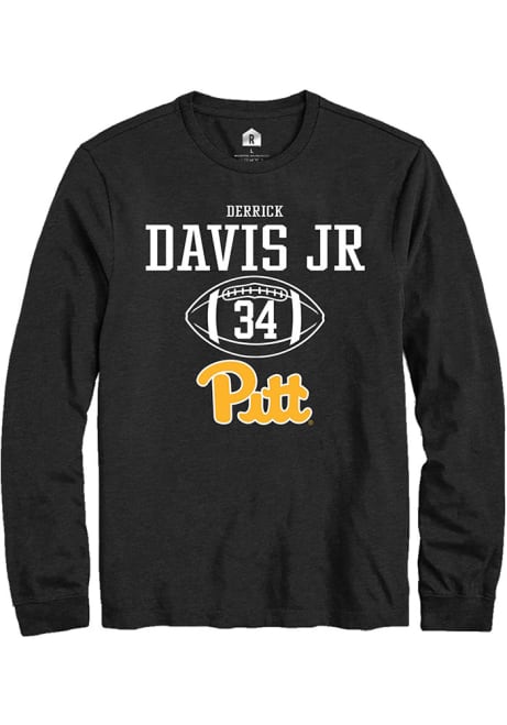 Derrick Davis Jr Rally Mens Black Pitt Panthers NIL Sport Icon Tee