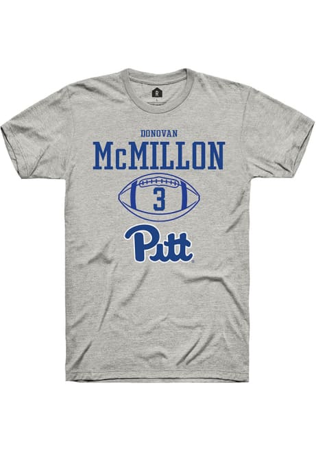 Donovan McMillon Ash Pitt Panthers NIL Sport Icon Short Sleeve T Shirt