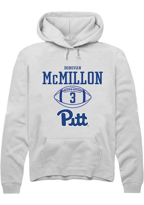 Donovan McMillon Rally Mens White Pitt Panthers NIL Sport Icon Hooded Sweatshirt