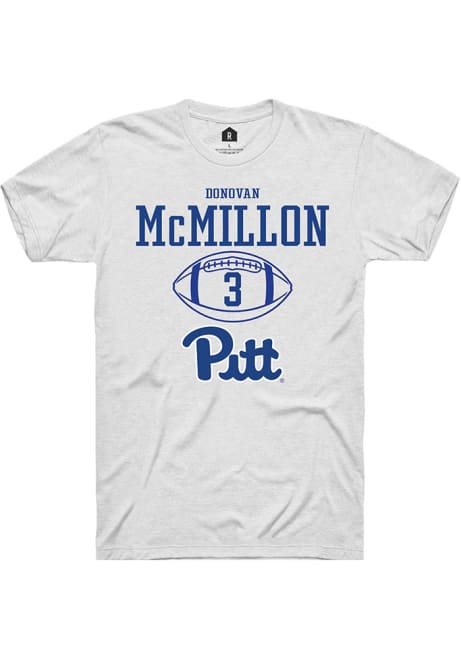 Donovan McMillon White Pitt Panthers NIL Sport Icon Short Sleeve T Shirt