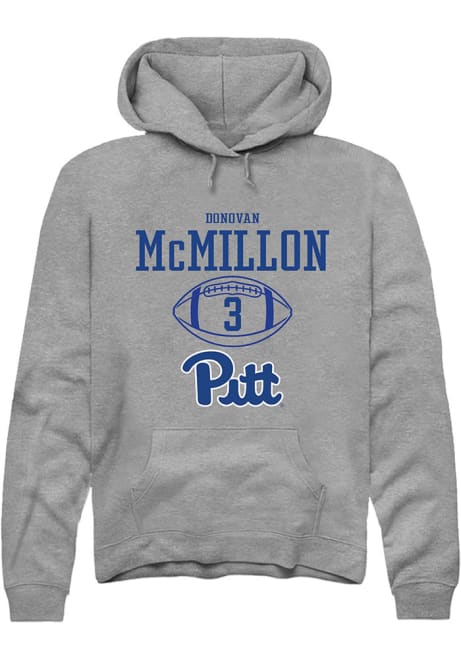 Donovan McMillon Rally Mens Graphite Pitt Panthers NIL Sport Icon Hooded Sweatshirt