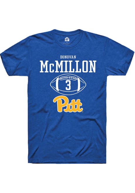 Donovan McMillon Blue Pitt Panthers NIL Sport Icon Short Sleeve T Shirt