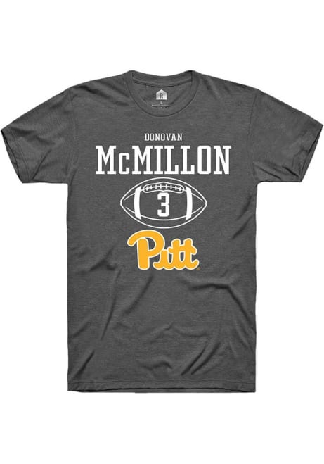 Donovan McMillon Dark Grey Pitt Panthers NIL Sport Icon Short Sleeve T Shirt