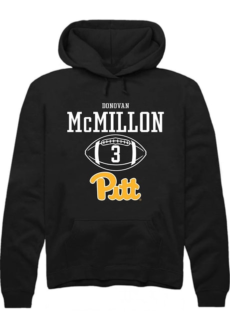 Donovan McMillon Rally Mens Black Pitt Panthers NIL Sport Icon Hooded Sweatshirt