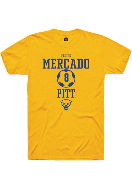 Felipe Mercado Gold Pitt Panthers NIL Sport Icon Short Sleeve T Shirt