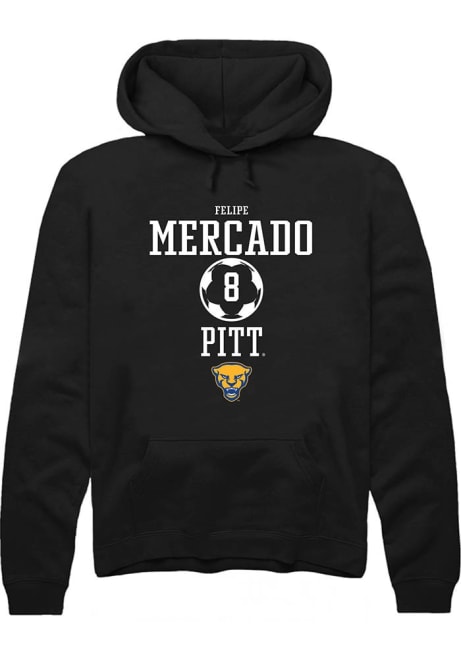 Felipe Mercado Rally Mens Black Pitt Panthers NIL Sport Icon Hooded Sweatshirt