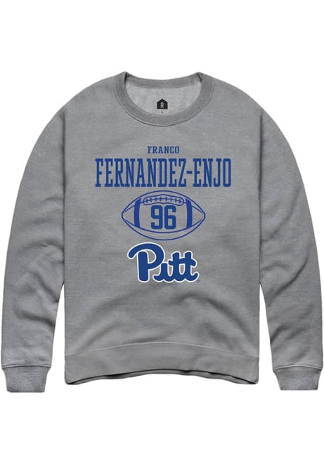 Franco Fernandez-Enjo Rally Mens Graphite Pitt Panthers NIL Sport Icon Crew Sweatshirt