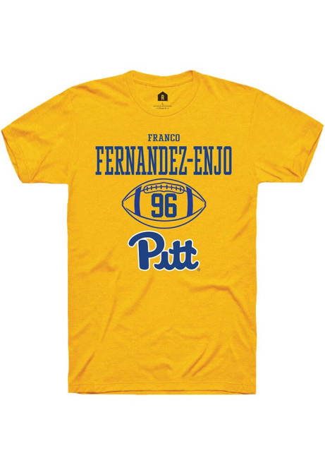 Franco Fernandez-Enjo Gold Pitt Panthers NIL Sport Icon Short Sleeve T Shirt