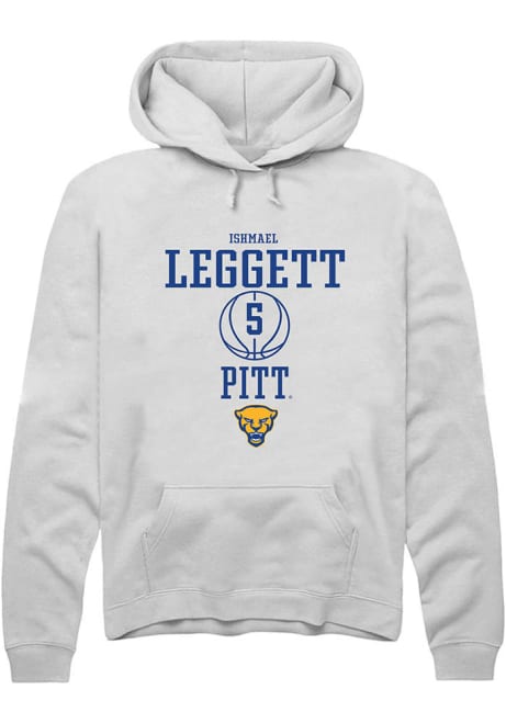 Ishmael Leggett Rally Mens White Pitt Panthers NIL Sport Icon Hooded Sweatshirt