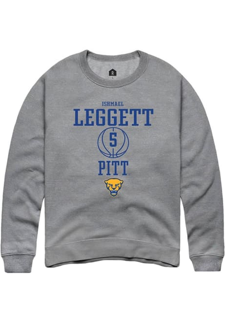 Ishmael Leggett Rally Mens Graphite Pitt Panthers NIL Sport Icon Crew Sweatshirt