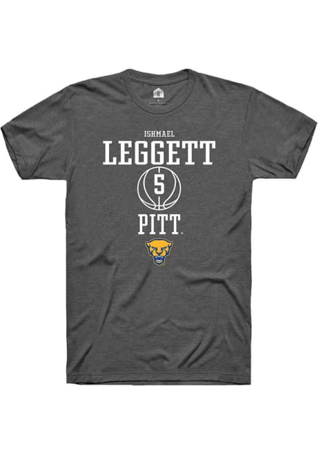 Ishmael Leggett Dark Grey Pitt Panthers NIL Sport Icon Short Sleeve T Shirt