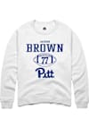 Main image for Jackson Brown Rally Mens White Pitt Panthers NIL Sport Icon Crew Sweatshirt