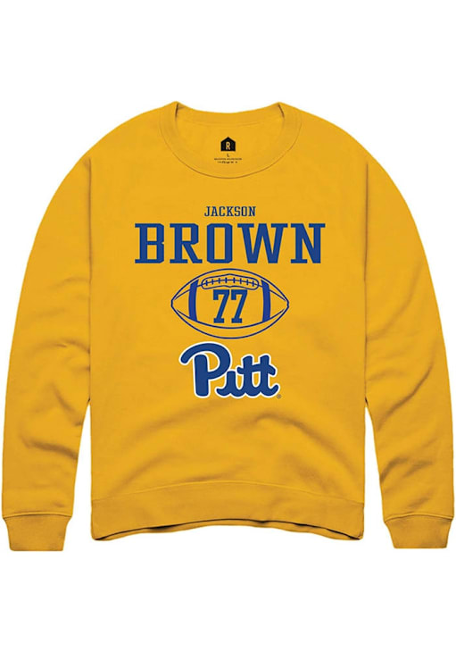 Jackson Brown Pitt Panthers NIL Sport Icon Crew Sweatshirt GOLD
