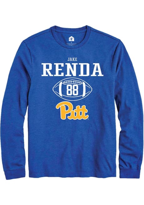 Jake Renda Rally Mens Blue Pitt Panthers NIL Sport Icon Tee